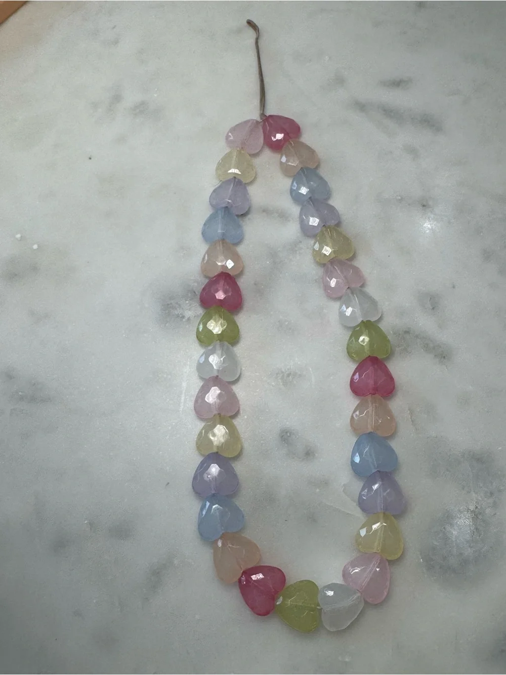 🫧 Urban Outfitters Pastel Heart‎ Bead Phone Charm Wrist Strap 🫧